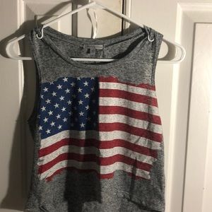 American flag cropped tank top!